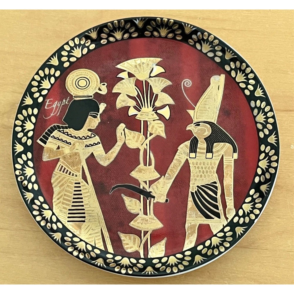 Egyptian Porcelain Plate Trinket Tray Fathi Mahmoud Egypt Limoges King Tut